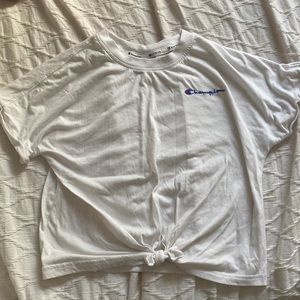 CHAMPION TWIST TIE WHITE TEE SHIRT